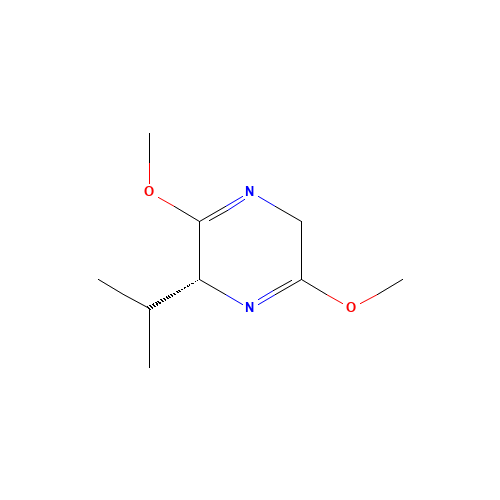 (R)-2,5-Dihydro-3,6-dimethoxy-2-isopropylpyrazine (CAS: 109838-85-9) - Chemical Structure and Molecular Formula 