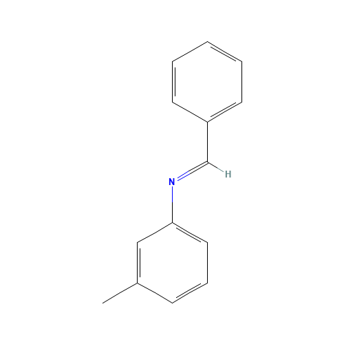 N-benzylidene-m-toluidine (CAS: 5877-58-7) - Chemical Structure and Molecular Formula 