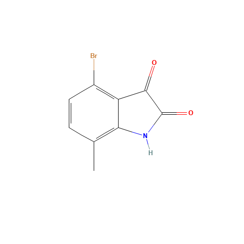 4-BROMO-7-METHYLISATIN (CAS: 874375-17-4) - Chemical Structure and Molecular Formula 