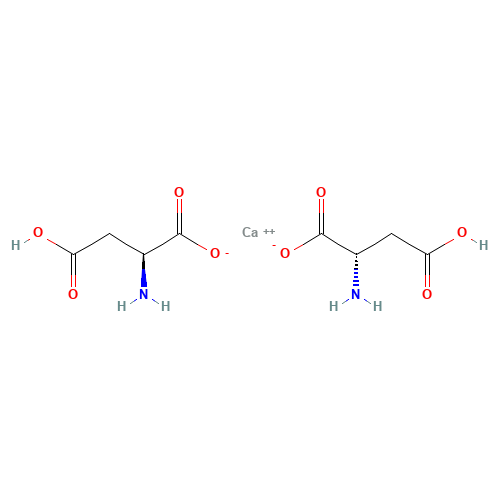 Calcium dihydrogen di-L-aspartate (CAS: 39162-75-9) - Chemical Structure and Molecular Formula 