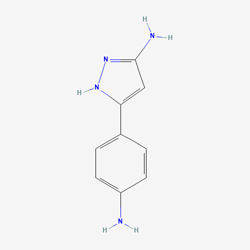 3-AMINO-5-(P-AMINOPHENYL)-PYRAZOLE (CAS: 802863-65-6) - Chemical Structure and Molecular Formula 