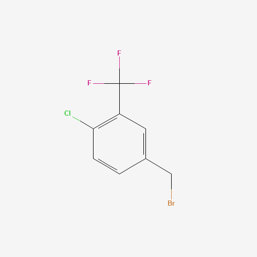 4-CHLORO-3-(TRIFLUOROMETHYL)BENZYL BROMIDE (CAS: 261763-23-9) - Chemical Structure and Molecular Formula 