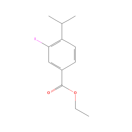 ethyl 3-iodo-4-isopropylbenzoate (CAS: 1131588-19-6) - Chemical Structure and Molecular Formula 