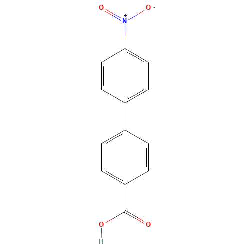 4'-nitro[1,1'-biphenyl]-4-carboxylic acid (CAS: 92-89-7) - Chemical Structure and Molecular Formula 