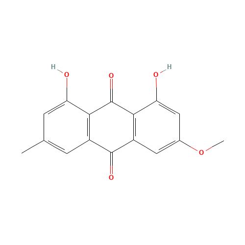 Emodin-3-methyl ether (CAS: 521-61-9) - Chemical Structure and Molecular Formula 