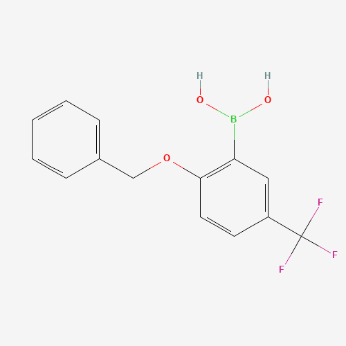 2-(BENZYLOXY)-5-(TRIFLUOROMETHYL)PHENYLBORONIC ACID (CAS: 612833-41-7) - Chemical Structure and Molecular Formula 