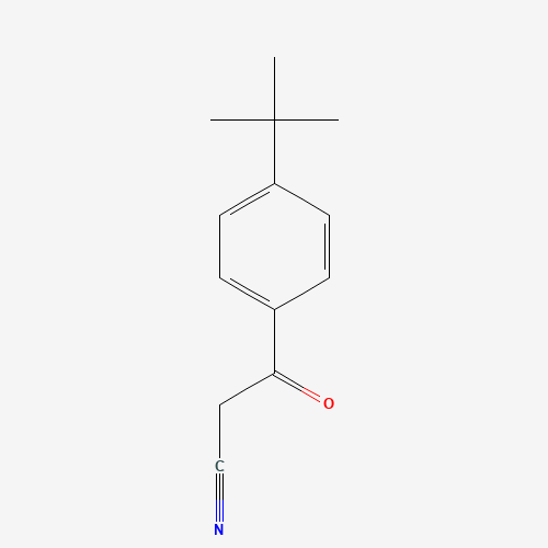 3-(4-TERT-BUTYLPHENYL)-3-OXOPROPANENITRILE (CAS: 39528-62-6) - Chemical Structure and Molecular Formula 