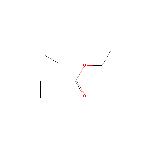 Cyclobutanecarboxylic acid,1-ethyl-,ethyl ester (9CI) (CAS: 783305-70-4) - Chemical Structure and Molecular Formula 