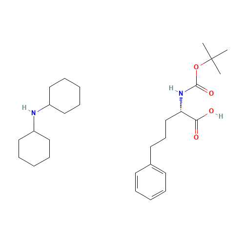 BOC-L-2-AMINO-5-PHENYL-PENTANOIC ACID DCHA SALT (CAS: 113756-89-1) - Chemical Structure and Molecular Formula 