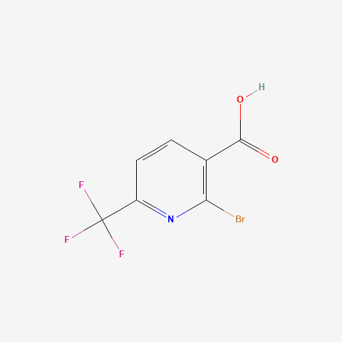 2-BROMO-6-TRUFLUOROMETHYL-3-PYRIDINECARBOXYLIC ACID (CAS: 749875-07-8) - Chemical Structure and Molecular Formula 