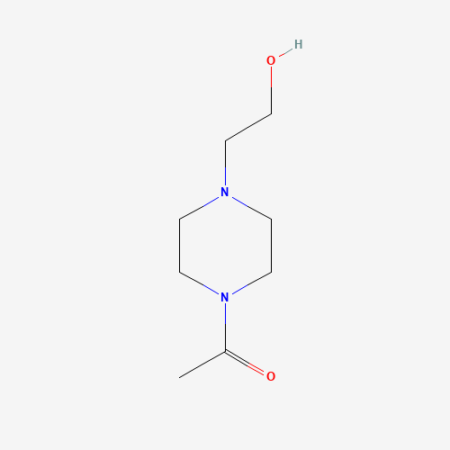 1-ACETYL-4-(2-HYDROXY-ETHYL)-PIPERAZINE X HCL (CAS: 83502-55-0) - Chemical Structure and Molecular Formula 
