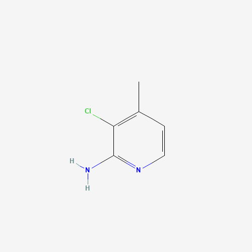 2-AMINO-3-CHLORO-4-PICOLINE (CAS: 56960-76-0) - Chemical Structure and Molecular Formula 