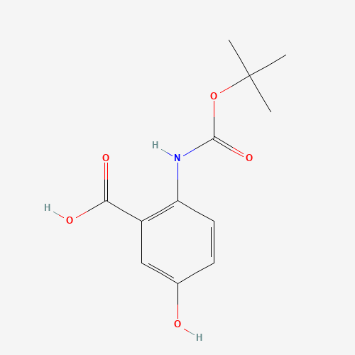 ANTHRANILIC ACID,N-BOC-5-HYDROXY (CAS: 244765-00-2) - Chemical Structure and Molecular Formula 