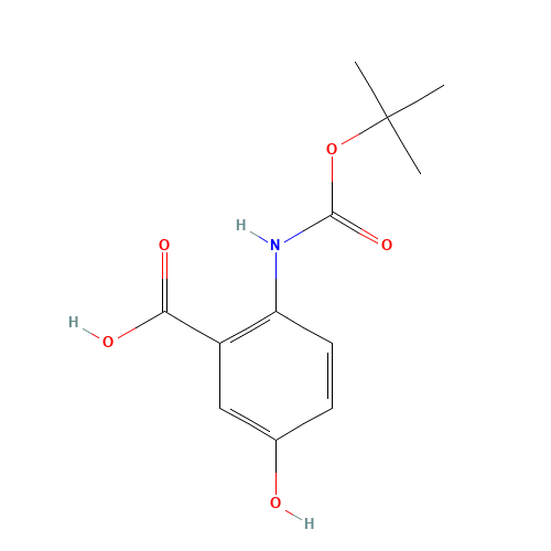 ANTHRANILIC ACID,N-BOC-5-HYDROXY (CAS: 244765-00-2) - Chemical Structure and Molecular Formula 