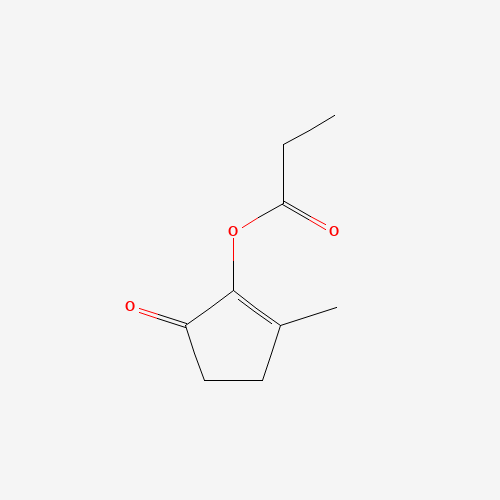 2-Methyl-5-oxocyclopent-1-enyl propionate (CAS: 87-55-8) - Chemical Structure and Molecular Formula 