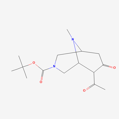(1R,5S)-9-Methyl-7-oxo-3,9-diazabicyclo [3,3,1]-nonane-3,6-dicarboxylic acid,3-(1,1-dimethyl-ethyl)-6-methyl ester (CAS: 625434-90-4) - Related Chemical Product