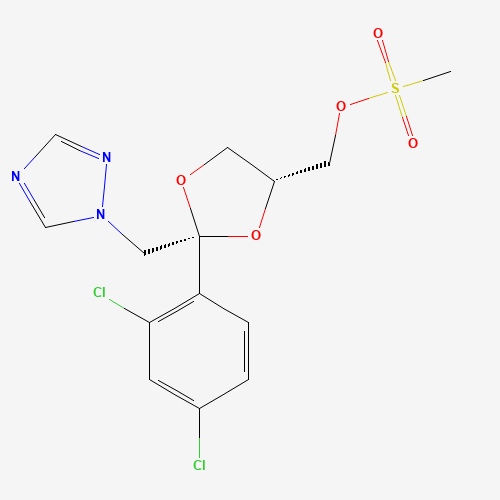 cis-2-(2,4-Dichlorophenyl)-2-(1H-1,2,4-triazol-1-ylmethyl)-1,3-dioxolan-4-ylmethyl methanesulphonate (CAS: 67914-86-7) - Related Chemical Product