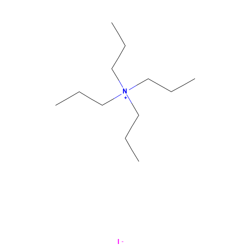 Tetrapropylammonium iodide (CAS: 631-40-3) - Chemical Structure and Molecular Formula 