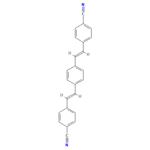 1,4-Bis(4-cyanostyryl)benzene (CAS: 13001-40-6) - Chemical Structure and Molecular Formula 