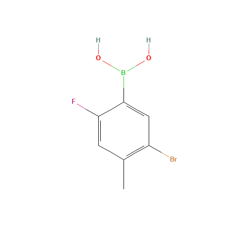 5-Bromo-2-fluoro-4-methylphenylboronic acid (CAS: 957061-14-2) - Chemical Structure and Molecular Formula 