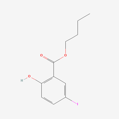 butyl 2-hydroxy-5-iodobenzoate (CAS: 15125-89-0) - Chemical Structure and Molecular Formula 