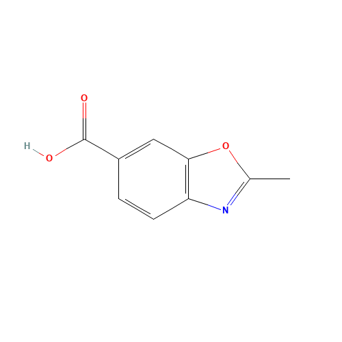 2-Methyl-1,3-benzoxazole-6-carboxylic acid (CAS: 13452-14-7) - Chemical Structure and Molecular Formula 