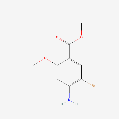 METHYL 4-AMINO-5-BROMO-2-METHOXYBENZENECARBOXYLATE (CAS: 111049-68-4) - Chemical Structure and Molecular Formula 