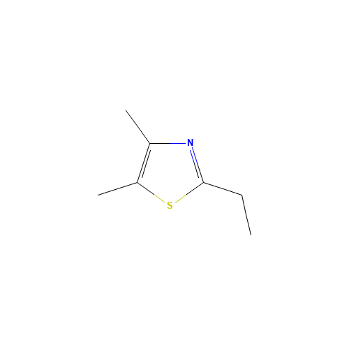2-ETHYL-4,5-DIMETHYL-1,3-THIAZOLE (CAS: 873-64-3) - Chemical Structure and Molecular Formula 