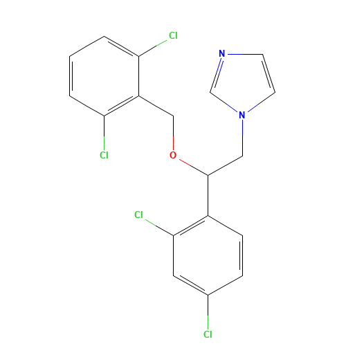 Isoconazole (CAS: 27523-40-6) - Chemical Structure and Molecular Formula 