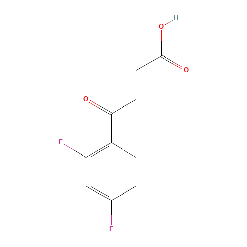 3-(2',4'-DIFLUOROBENZOYL)PROPIONIC ACID (CAS: 110931-77-6) - Chemical Structure and Molecular Formula 