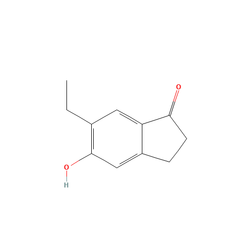 1H-Inden-1-one,6-ethyl-2,3-dihydro-5-hydroxy- (CAS: 760994-01-2) - Chemical Structure and Molecular Formula 