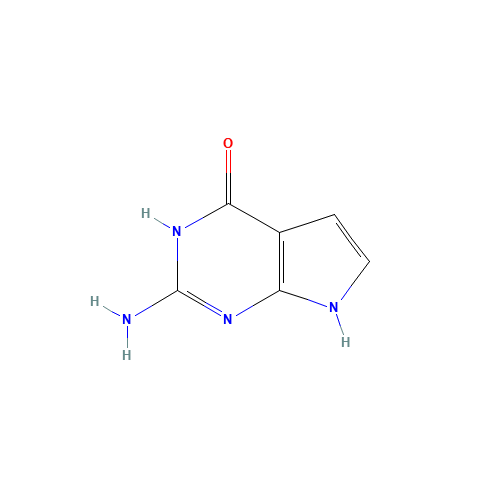 2-amino-7H-pyrrolo[2,3-d]pyrimidin-4-ol (CAS: 41687-92-7) - Chemical Structure and Molecular Formula 