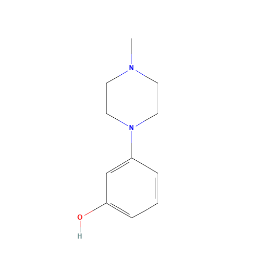 3-(4-methylpiperazin-1-yl)phenol (CAS: 177489-10-0) - Chemical Structure and Molecular Formula 