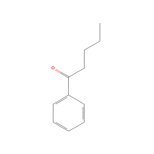 Valerophenone (CAS: 1009-14-9) - Chemical Structure and Molecular Formula 