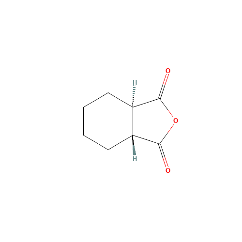 (+)-TRANS-1,2-CYCLOHEXANEDICARBOXYLIC ANHYDRIDE (CAS: 71749-03-6) - Chemical Structure and Molecular Formula 