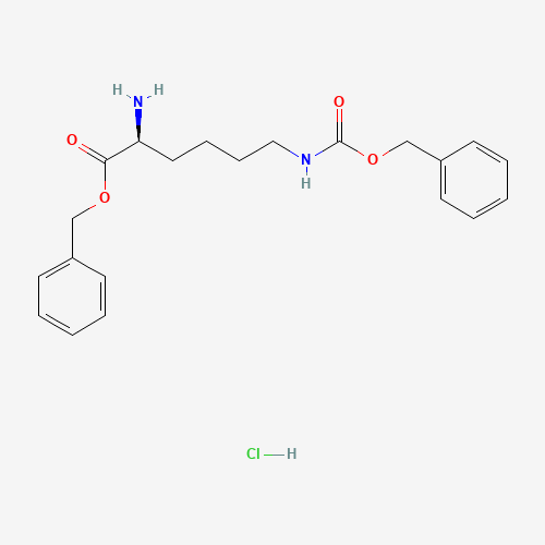 N6-Cbz-L-Lysine benzyl ester hydrochloride (CAS: 6366-70-7) - Chemical Structure and Molecular Formula 