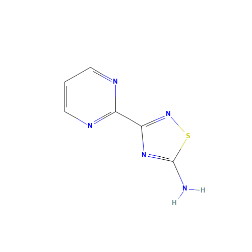 3-(pyrimidin-2-yl)-1,2,4-thiadiazol-5-amine (CAS: 138588-24-6) - Chemical Structure and Molecular Formula 