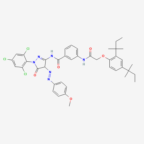3-[[2-[2,4-Bis(2-methylbutan-2-yl)phenoxy]acetyl]amino]-N-[4,5-dihydro-4-(4-methoxyphenyl)diazenyl-5-oxo-1-(2,4,6-trichlorophenyl)-4H-pyrazol-3-yl]benzamide (CAS: 28279-36-9) - Related Chemical Product