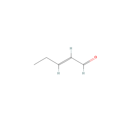 TRANS-2-PENTENAL (CAS: 764-39-6) - Chemical Structure and Molecular Formula 