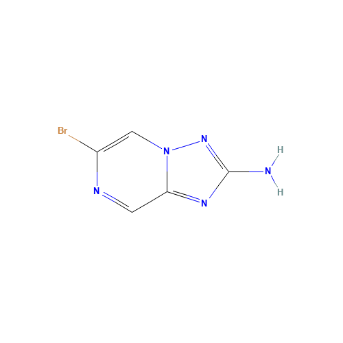 6-bromo-[1,2,4]triazolo[1,5-a]pyrazin-2-amine (CAS: 1184915-33-0) - Chemical Structure and Molecular Formula 