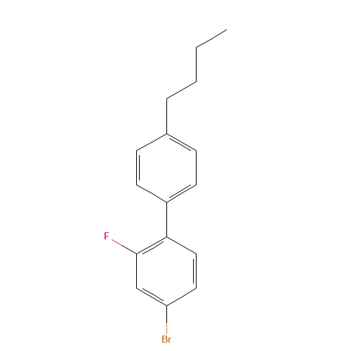 4-BROMO-4'-BUTYL-2-FLUOROBIPHENYL (CAS: 116831-34-6) - Chemical Structure and Molecular Formula 