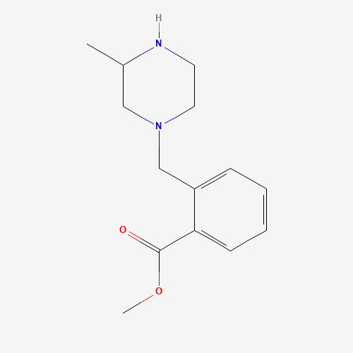 methyl 2-((3-methylpiperazin-1-yl)methyl) benzoate (CAS: 1131622-69-9) - Chemical Structure and Molecular Formula 