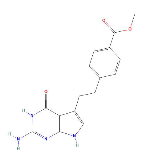 4-[2-(2-Amino-4,7-dihydro-4-oxo-1H-pyrrolo[2,3-d]pyrimidin-5-yl)ethyl]benzoic acid methyl ester (CAS: 155405-80-4) - Related Chemical Product
