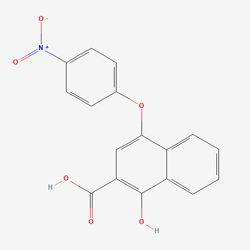 1-Hydroxy-4-(4-nitrophenoxy)-2-naphthoic acid (CAS: 21894-06-4) - Chemical Structure and Molecular Formula 