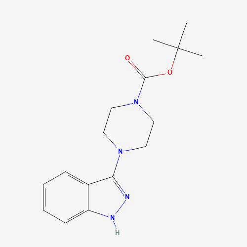 tert-Butyl 4-(1H-indazol-3-yl)piperazine-1-carboxylate (CAS: 947498-81-9) - Chemical Structure and Molecular Formula 