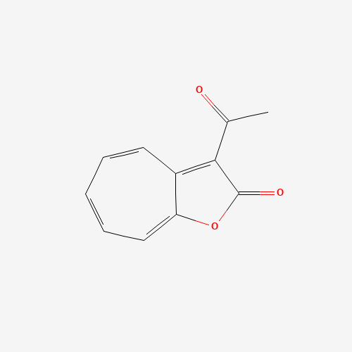 3-ACETYL CYCLOHEPTA[B]FURAN-2-ONE (CAS: 22460-76-0) - Chemical Structure and Molecular Formula 