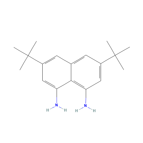 3,6-di-tert-butylnaphthalene-1,8-diamine (CAS: 465547-72-2) - Chemical Structure and Molecular Formula 