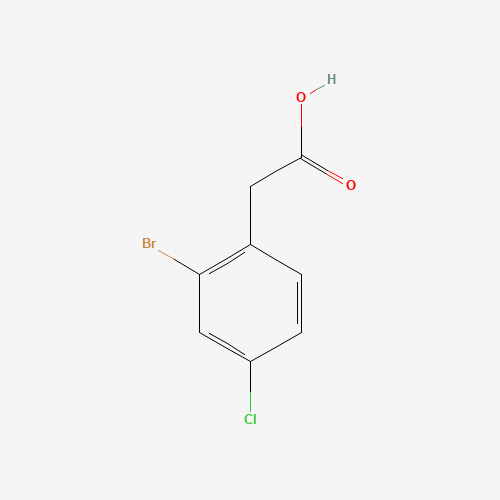 (2-bromo-4-chlorophenyl)acetic acid (CAS: 52864-56-9) - Chemical Structure and Molecular Formula 