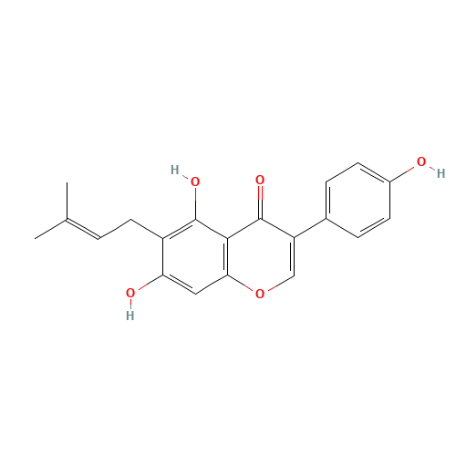 3-(4-Hydroxyphenyl)-5,7-dihydroxy-6-(3-methyl-2-butenyl)-4H-1-benzopyran-4-one (CAS: 51225-30-0) - Related Chemical Product
