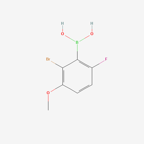 2-Bromo-6-fluoro-3-methoxyphenylboronic acid (CAS: 957062-89-4) - Chemical Structure and Molecular Formula 